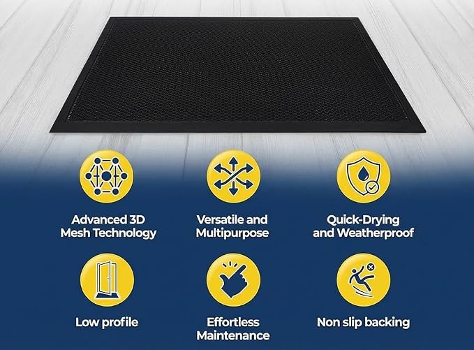 Muddy Mat Meshy Mat Heavy-Duty Door Mat, 17" x 30"